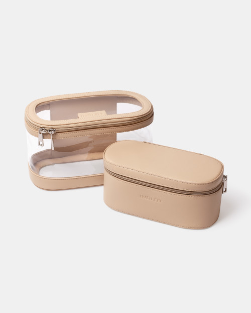 Zestaw kosmetyczek beżowy