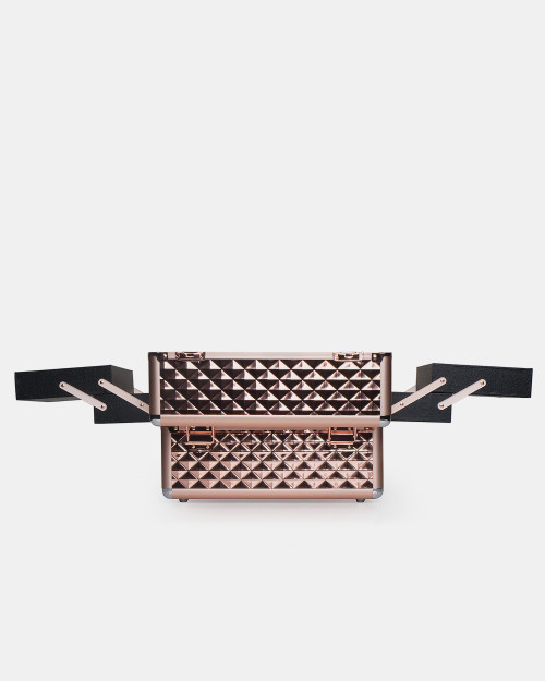 Kufer kosmetyczny diamentowy Rose Gold MB153A-M (K107 4) Kufer kosmetyczny diamentowy Rose Gold MB153A-M (K107 4)