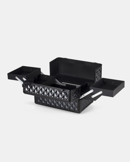 Kufer kosmetyczny diamentowy czarny mały (MB153A-S) Kufer kosmetyczny diamentowy czarny mały (MB153A-S)