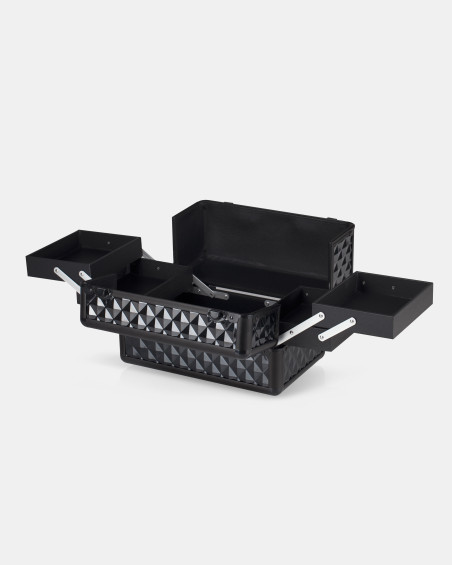 Kufer kosmetyczny diamentowy czarny mały (MB153A-S)