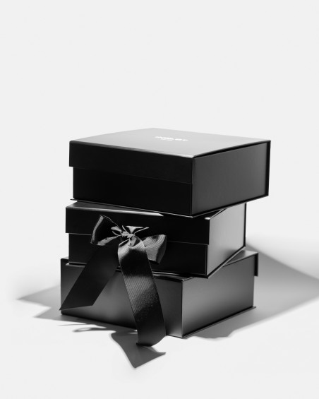 Pudełko średnie z kokardą - czarne