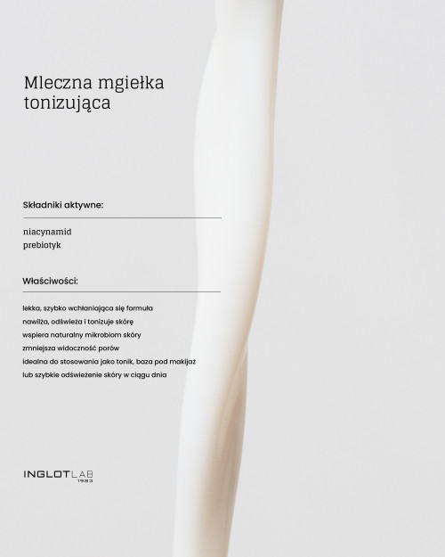 Mleczna mgiełka tonizująca do twarzy INGLOT LAB Mleczna mgiełka tonizująca do twarzy INGLOT LAB