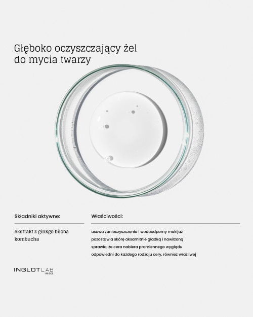 Głęboko oczyszczający żel do mycia twarzy INGLOT LAB Głęboko oczyszczający żel do mycia twarzy INGLOT LAB