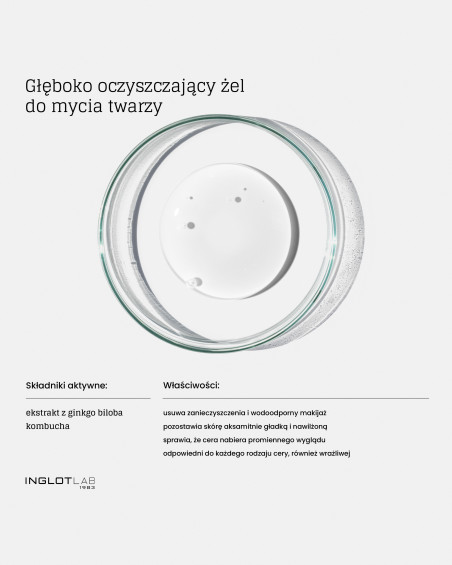 Głęboko oczyszczający żel do mycia twarzy INGLOT LAB
