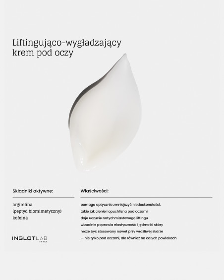 Liftingująco-wygładzający krem pod oczy INGLOT LAB